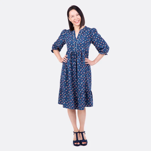 Schnittmuster Damenkleid Nähanleitung Puffärmel Schnittmuster Damenkleid Nähanleitung Puffärmel